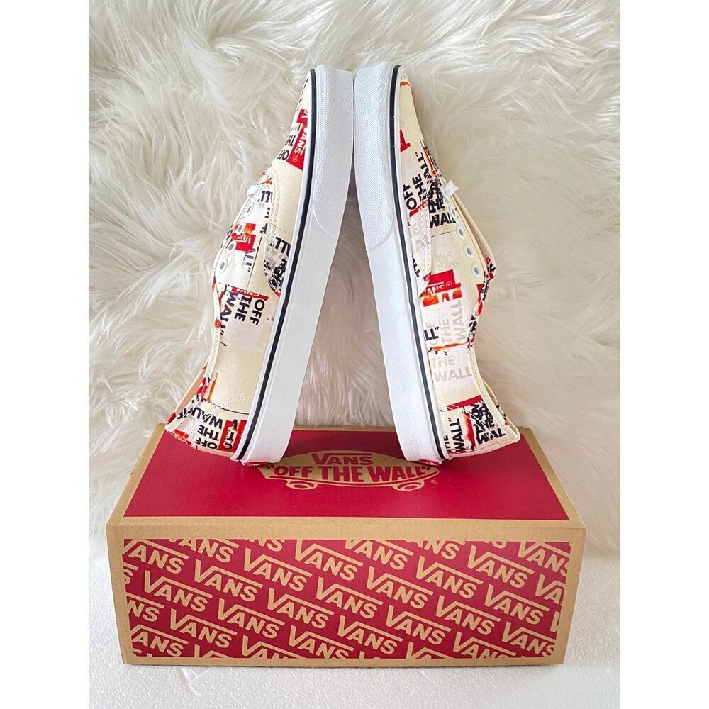 NEW UNISEX VANS OFF THE WALL US 9M Authentic PACKING TAPE design Lace-Up Sneaker - Picture 4 of 12